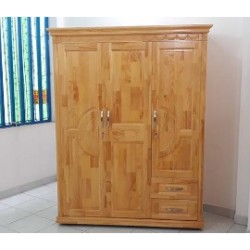 Tủ đựng quần áo 1m8 gỗ thông tự nhiên TQA04