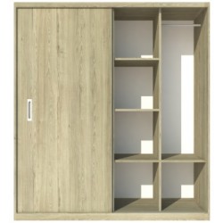 Tủ quần áo gỗ cửa lùa 2 cánh rộng 1m8 TQA23