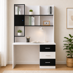 Bàn Học Có Giá Sách Gỗ MDF Tiện Dụng BGK13