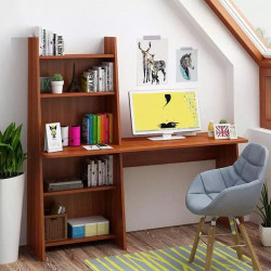 Bàn làm việc học tập liền giá kệ sách gỗ giá rẻ BGK15