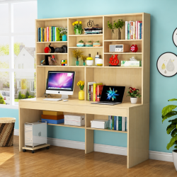 Bàn Học Đôi Kèm Kệ Sách Gỗ MDF Cho 2 Bé BGK32