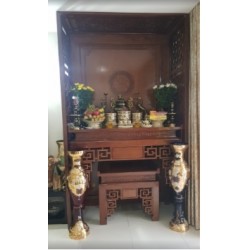 Mẫu bàn thờ tổ tiên gỗ đẹp rộng 127cm BTH54