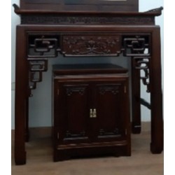 Mẫu bàn thờ gỗ tự nhiên giá rẻ rộng 107cm BTH59