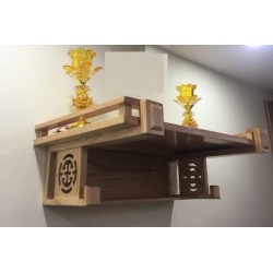 Mẫu bàn thờ treo  2 tầng bằng gỗ 41x61cm BTr13