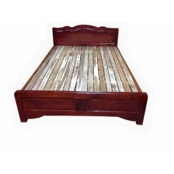 Giường ngủ gỗ keo giá rẻ rộng 1.2 mét GNK12