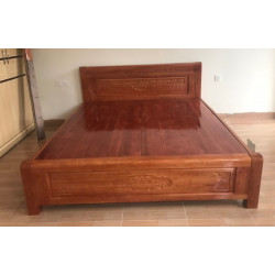 Giường ngủ hiện đại gỗ xoan 1m80 giát phản GGN04