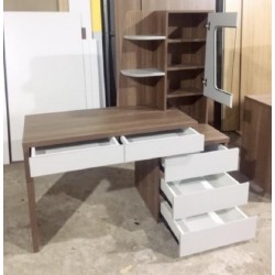 Bàn học làm việc gỗ có giá kệ sách BGK38