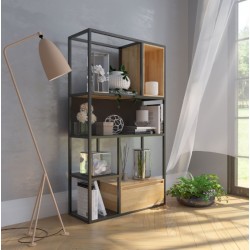 Tủ kệ sắt trang trí có hộc ngăn kéo  KGS36