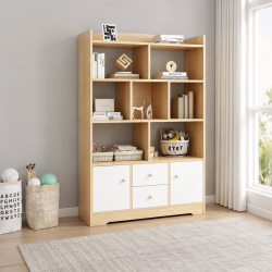 Tủ kệ sách gỗ 100x150cm trang trí hiện đại KSG17