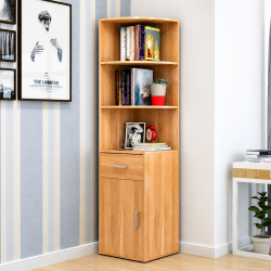 Kệ sách góc tường trang trí gỗ công nghiệp KSG24