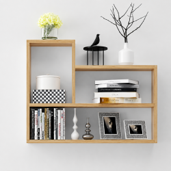 Giá để sách gỗ treo tường rộng 80cm nhỏ gọn KSG40
