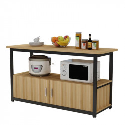 Tủ kệ khung sắt đợt gỗ để đồ nhà bếp KVS29