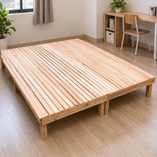 Giát giường hộp chân gỗ tự nhiên cao 20-30cm giá rẻ DCG20