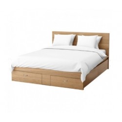 Giường gỗ công nghiệp 1m4x2m có ngăn kéo cuối giường GCN16