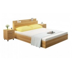 Giường ngủ đẹp gỗ công nghiệp 1m2 có kệ đầu giường GCN19