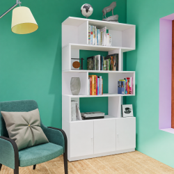 Tủ kệ sách gỗ trang trí phòng khách rộng 90cm KSG60