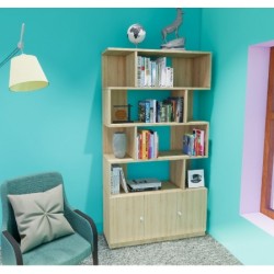 Tủ kệ gỗ để sách và đồ trang trí phòng khách KSG60