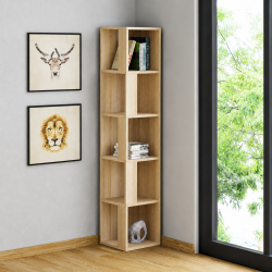 Kệ sách gỗ trang trí góc tường KSG67