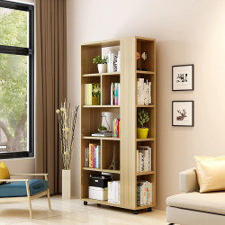 Kệ sách gỗ 3,4,5 tầng có bánh xe di động KGX08