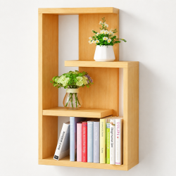 Kệ sách gỗ công nghiệp treo tường KSG70 3 tầng cao 90cm nhỏ gọn