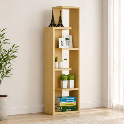 Kệ sách gỗ đứng trang trí cao 5 tầng KSG72