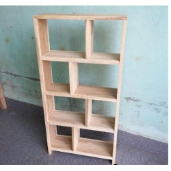 Kệ đứng gỗ tự nhiên để sách và đồ trang trí KSG75