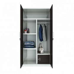 Tủ sắt đựng quần áo 2 cánh mở có khoá rộng 100cm Xuân Hòa CA-7A-1KL