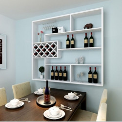 Kệ gỗ treo tường để rượu trang trí gia đình TR19