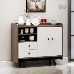 Tủ bếp gia đình thấp để bát đĩa có chân gỗ KVS41