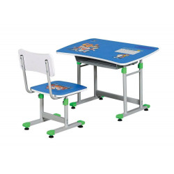 Bộ bàn ghế học cho bé khung thép gỗ melamine The One BHS28B-3