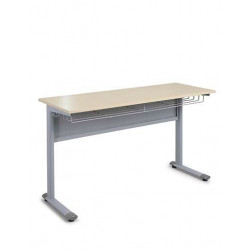Bàn học sinh chân sơn mặt gỗ có ngăn để đồ 1m2 NT190 BHS04B
