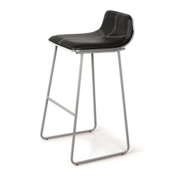 Ghế quán bar cafe chân khung sắt đệm tựa ngồi bọc da PU B12-S