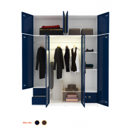 Tủ sắt Xuân Hòa để quần áo gia đình 5 khoang cánh mở rộng 180cm CA-8A-LUX