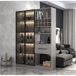 Tủ gỗ đựng rượu vách ngăn trang trí phòng khách TR30