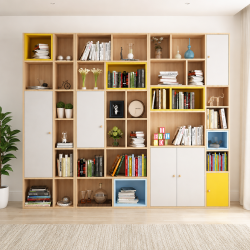 Tủ kệ sách gỗ đứng hiện đại đẹp KSG90