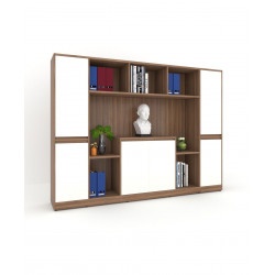 Tủ tài liệu gỗ có khoang trang trí NT190 TG08