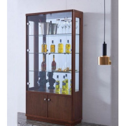 Tủ khung gỗ kính để trưng bày sản phẩm hoặc để đồ trang trí phòng khách TK23