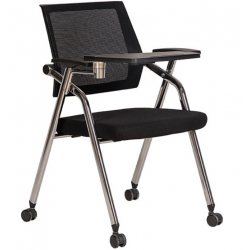 Ghế họp tựa lưới chân gấp bánh xe có bàn viết The One GL402XB