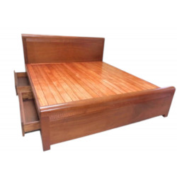 Giường ngủ gỗ xoan đào hoàng anh gia lai tự nhiên đẹp có ngăn kéo GGN13