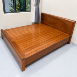 Giường ngủ gỗ xoan đào tự nhiên bền đẹp GGN09
