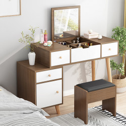 Bộ bàn ghế trang điểm gỗ công nghiệp đẹp hiện đại BTĐ02