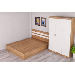 Combo giường tủ gỗ công nghiệp CBGT01 – Combo giường tủ hiện đại, phòng ngủ giá rẻ, tiết kiệm không gian