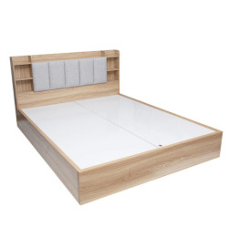Giường ngủ gỗ công nghiệp có kệ đầu giường hiện đại GCN42