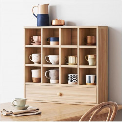 Kệ gỗ trang trí đồ dùng nhà bếp để bàn mini nhỏ gọn KVS44