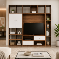 Tủ kệ gỗ công nghiệp để tivi trang trí phòng khách KST07