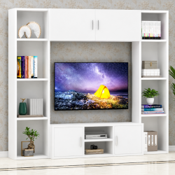 Tủ kệ tivi gỗ 2m4 để đồ trang trí phòng khách KST29