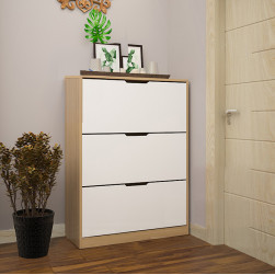 Tủ giày gỗ thông minh 3 cánh lật hiện đại KĐG24