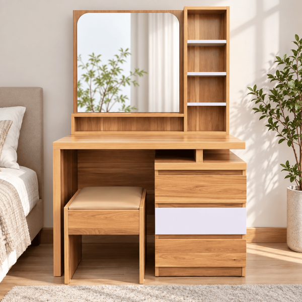 Bàn trang điểm gỗ công nghiệp đẹp giá rẻ BTĐ04