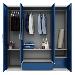 Tủ quần áo sắt gia đình 3 khoang 4 cánh mở rộng 180cm Xuân Hoà CA-8A-LG