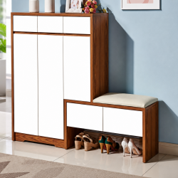 Tủ giày dép gỗ hiện đại có ghế ngồi thay giày tiện lợi KĐG38